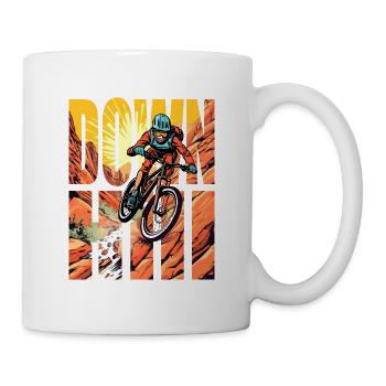 Descente - Conception de VTT - Mug blanc - blanc - Droite