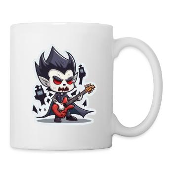 Vampire grattant la guitare - Mug blanc - blanc - Droite