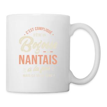 Nantais Bogosse Cadeau Humour Nantes - Mug blanc - blanc - Droite