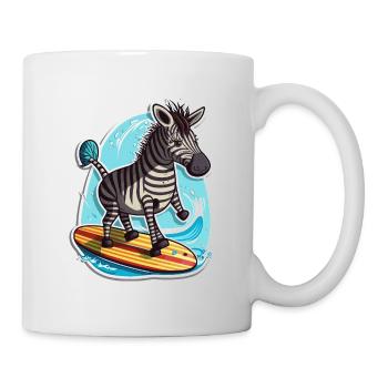 Surfing Zebra - Mug - white - Right