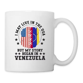 I May Live In The USA But My Story Began In - Mug - white - Right