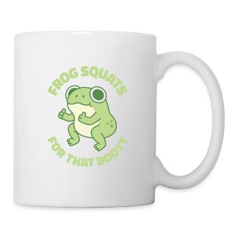 Lustige Frosch-Kniebeugen für das Booty Gym - Tasse - Weiß - Rechts