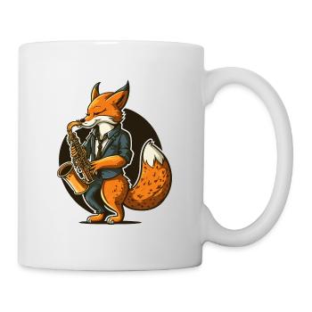 Renard jazz - Mug blanc - blanc - Droite