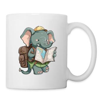 Explorateur d’éléphants - Mug blanc - blanc - Droite