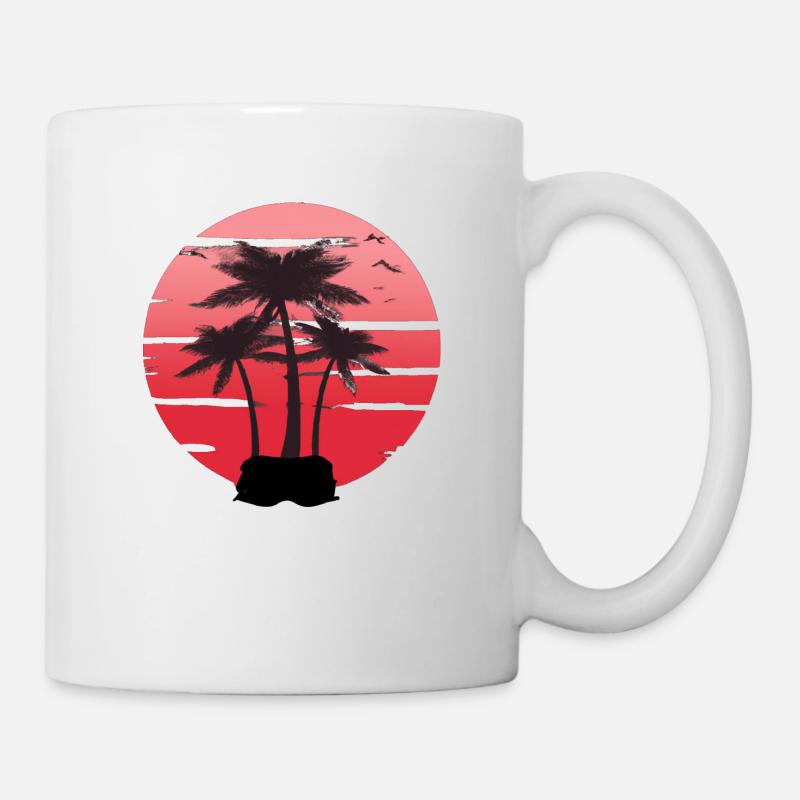 Vacances Palmiers - Mug blanc - blanc