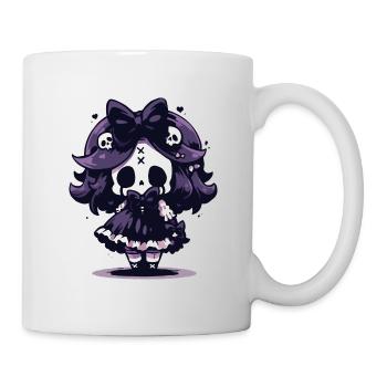 Squelette mignon d’Halloween - Design effrayant mignon - Mug blanc - blanc - Droite