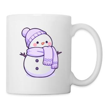 Cute Christmas Snowman - Holiday Design - Mug - white - Right