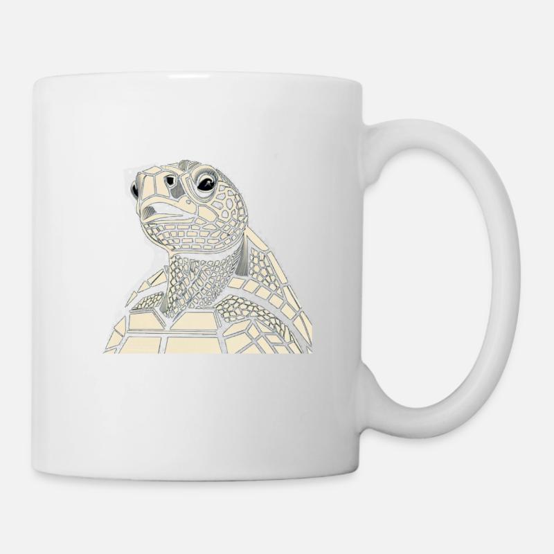 Schildkröte - Tasse - Weiß