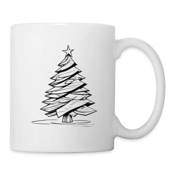 Cadeau de Noël abstrait pour sapin de Noël 2023 - Mug blanc - blanc - Droite