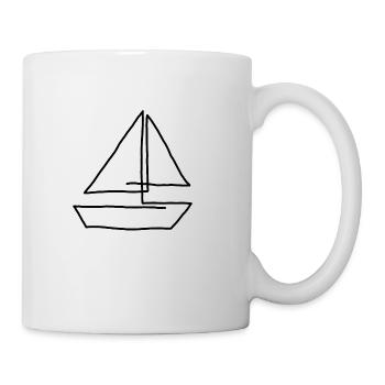 Voilier - Mug blanc - blanc - Droite
