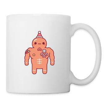 Funny Muscular Gingerbread Man - Mug - white - Right