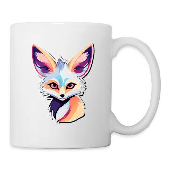 Desert Fox Fennec Drawing - Mug - white - Right