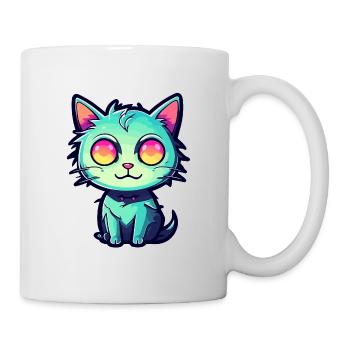 Illustration de chat mignon - Mug blanc - blanc - Droite