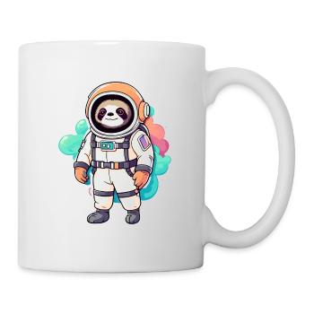 Faultier Astronaut Illustration - Tasse - Weiß - Rechts