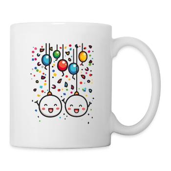 Carnival joy with confetti - Mug - white - Right