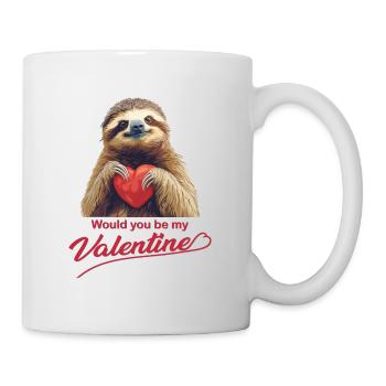 Be my Valentine Faultier - Tasse - Weiß - Rechts