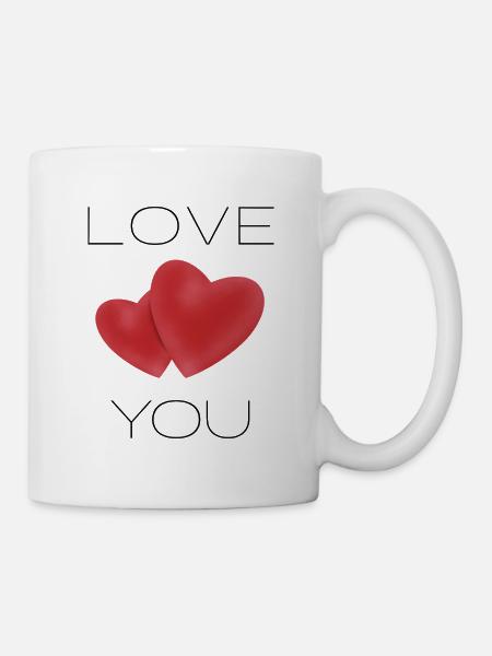 Love you Valentine's Day couple gift - Mug - white
