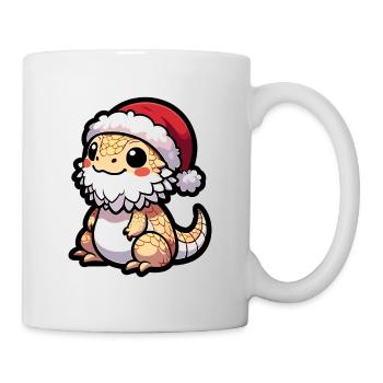 Mignon dragon barbu Noël - Mug blanc - blanc - Droite