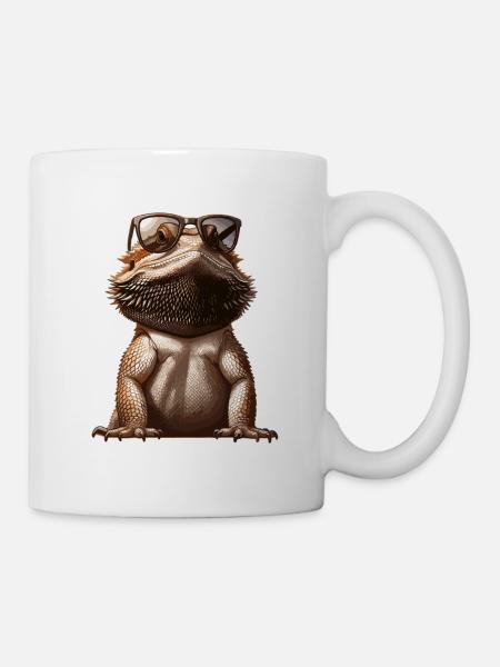 Bartagamen-Eidechse - Tasse - Weiß