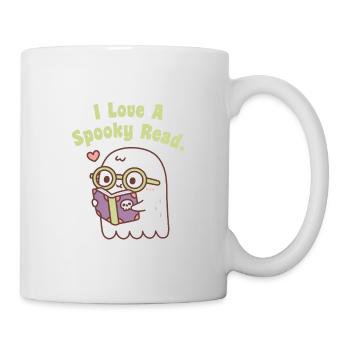 Fantôme mignon que j’aime un effrayant Lire drôle - Mug blanc - blanc - Droite