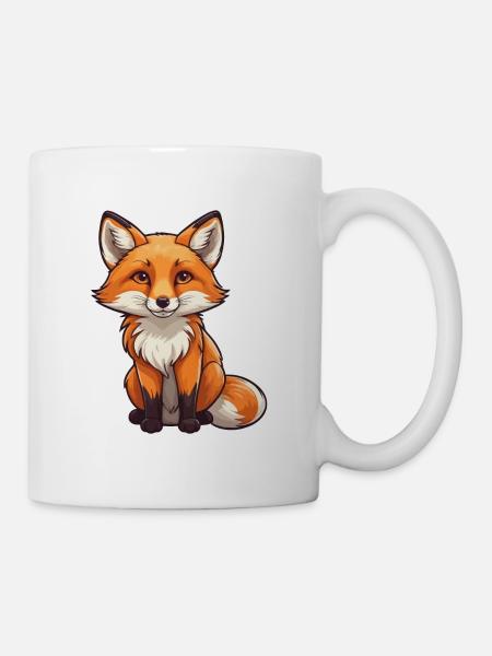 Fuchs Illustration - Tasse - Weiß