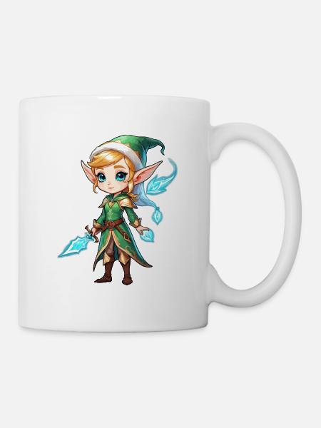 Elf Fantasy Illustration - Tasse - Weiß