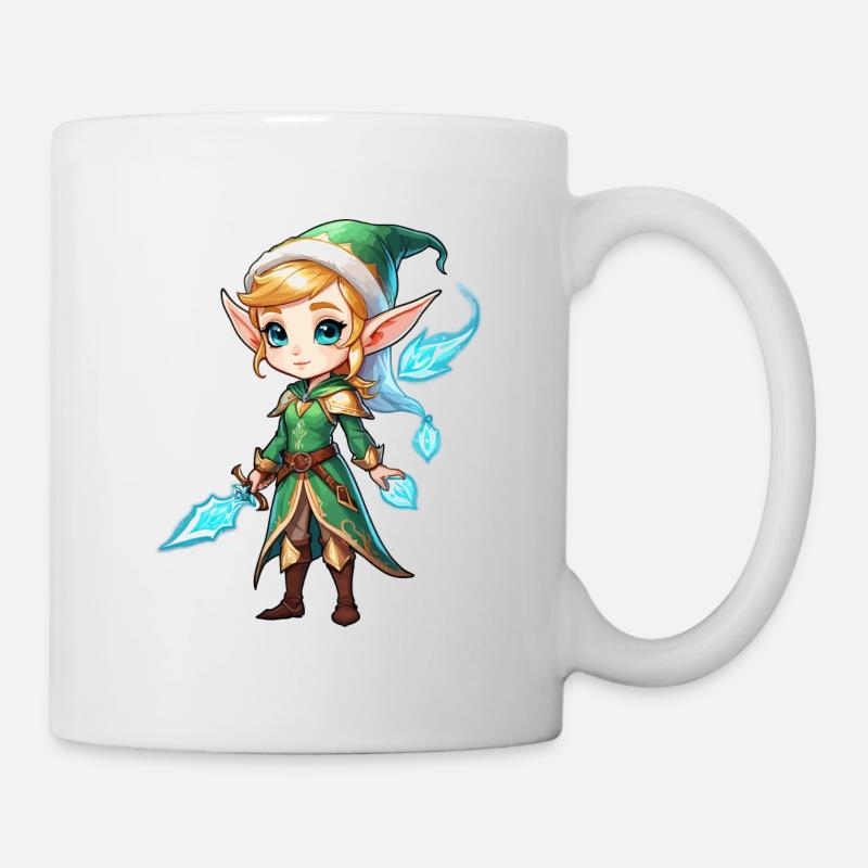 Elf Fantasy Illustration - Tasse - Weiß