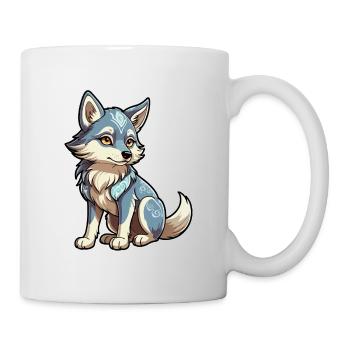 Wolf fantasy illustration - Mug - white - Right