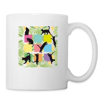 Cats/Katzen Home - Bo-Grafik - Tasse - Weiß - Rechts