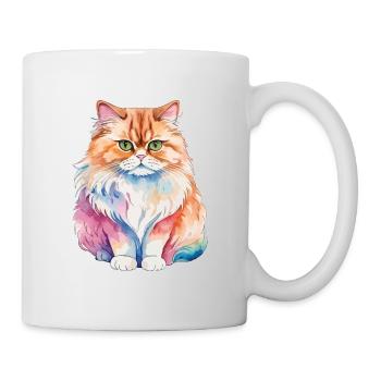 Perserkatze Wasserfarben - Tasse - Weiß - Rechts