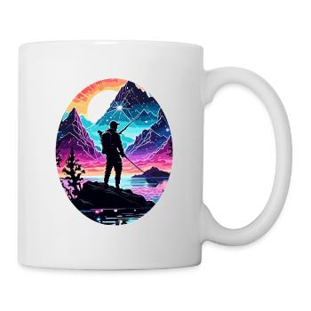 Angler Siluette / Fishing / Fish / Lake / Sport - Mug - white - Right