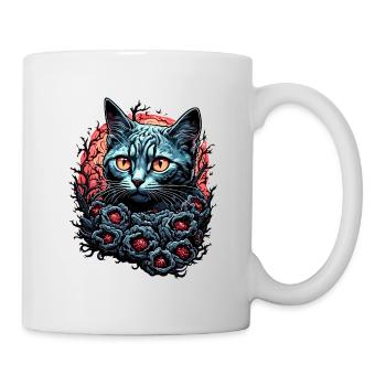 Cool Cat / Funny / Animal / Pet / Crazy - Mug - white - Right