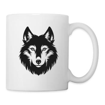 Wolf - Tasse - Weiß - Rechts