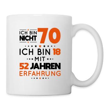 70th Birthday - I'm not 70, I'm 18 - Mug - white - Right