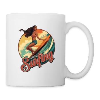 SURFING PARADISE!! - Mug blanc - blanc - Droite