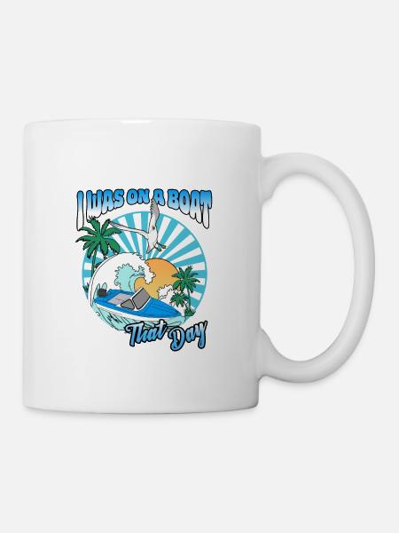 J’étais sur un bateau ce jour-là - Mug blanc - blanc