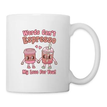 Café mignon couple mots ne peut pas espresso mon amour - Mug blanc - blanc - Droite