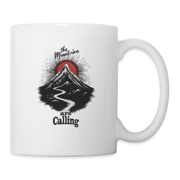 Mountains are calling - Tasse - Weiß - Rechts