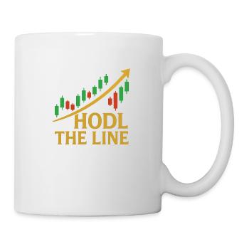 HODL The Line - Crypto Trading Chart - Tasse - Weiß - Rechts
