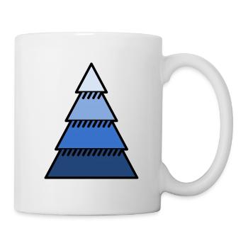 blue fir tree suitable for Christmas - Mug - white - Right