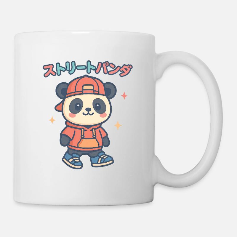 Street Panda Pullover Sweat à capuche - Mug blanc - blanc