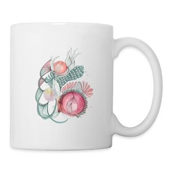 Mer de fleurs Wave Art - Mug blanc - blanc - Droite