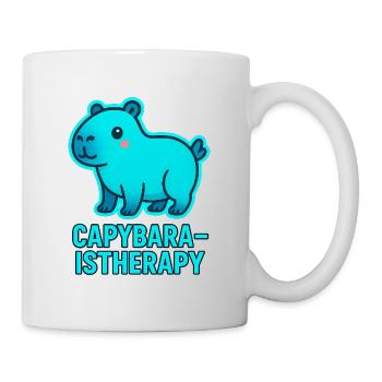 Capybara Therapie Motiv - Tasse - Weiß - Rechts