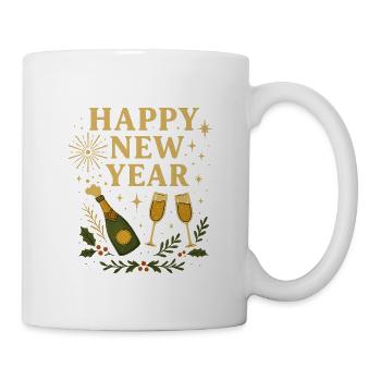 Bonne année Célébration dorée - Mug blanc - blanc - Droite