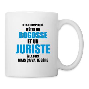 compliqué d'être un bogosse et un juriste - Mug blanc - blanc - Droite