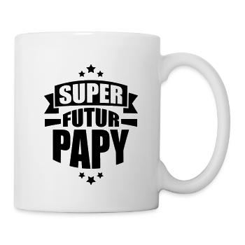 super futur papy - Mug blanc - blanc - Droite