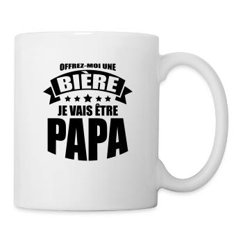 offrez-moi une bière je vais être papa - Mug blanc - blanc - Droite