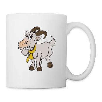 Niedlicher Lustiger Cooler Ziegenbock Ziege - Tasse - Weiß - Rechts