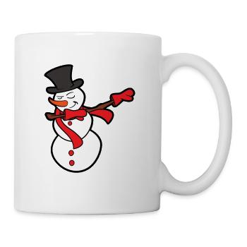 Noël Dabbing Dab Schneemann - Mug blanc - blanc - Droite