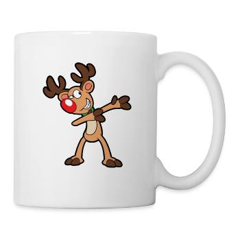 Weihnachten Dabbing Dab Rentier - Tasse - Weiß - Rechts